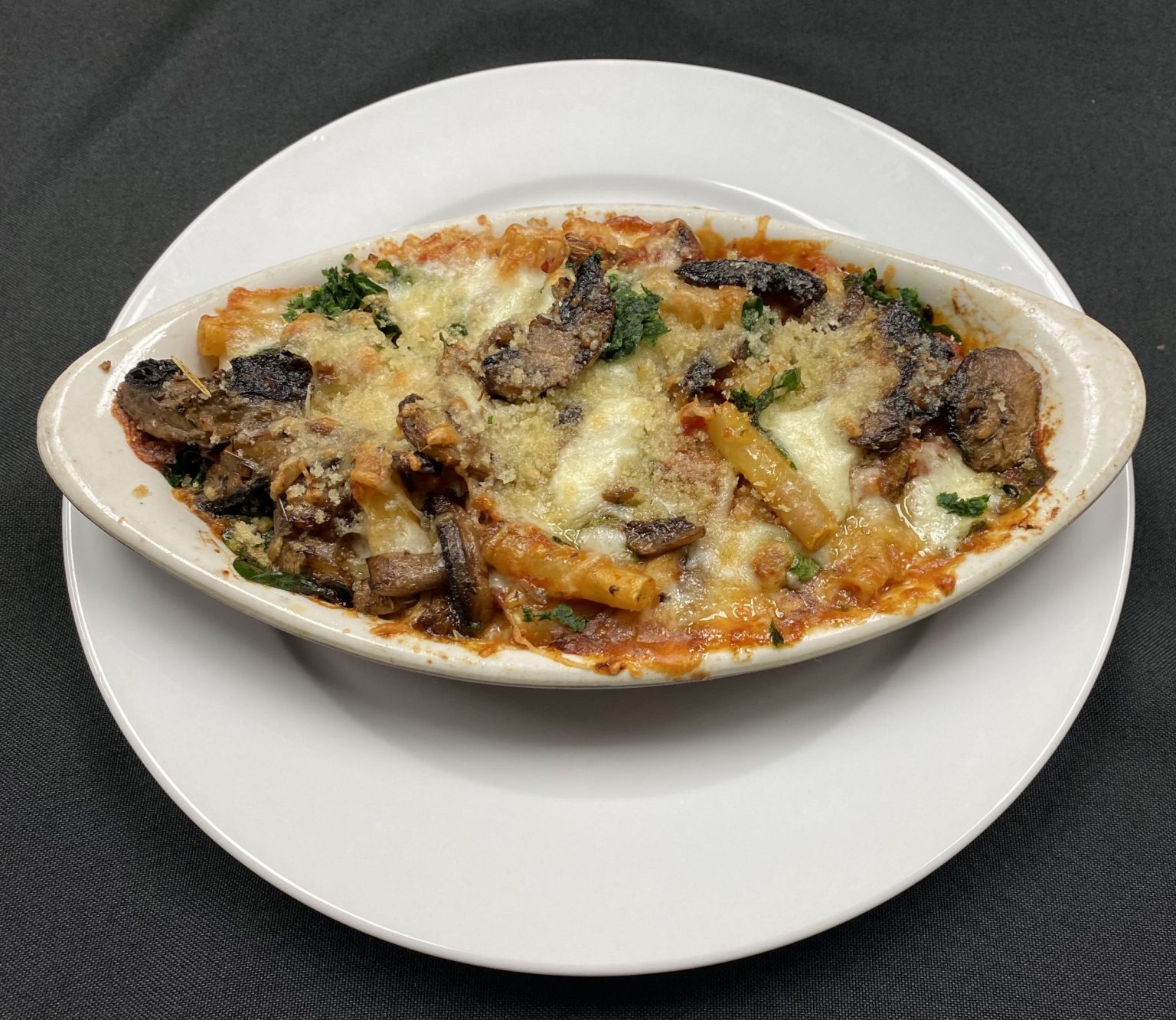 Herb Spinach & Mushroom Baked Ziti